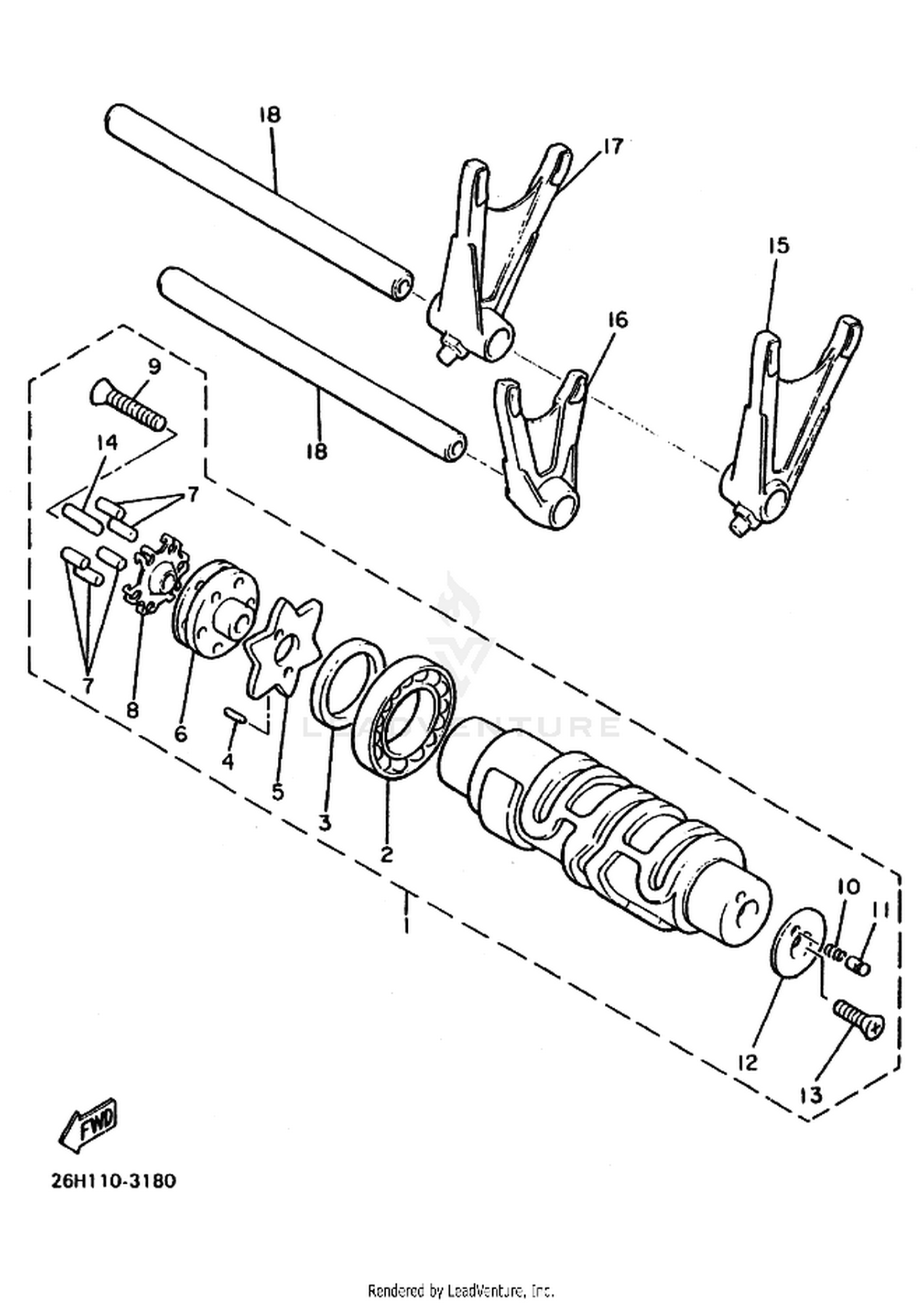 18 SHIFT CAM  FORK