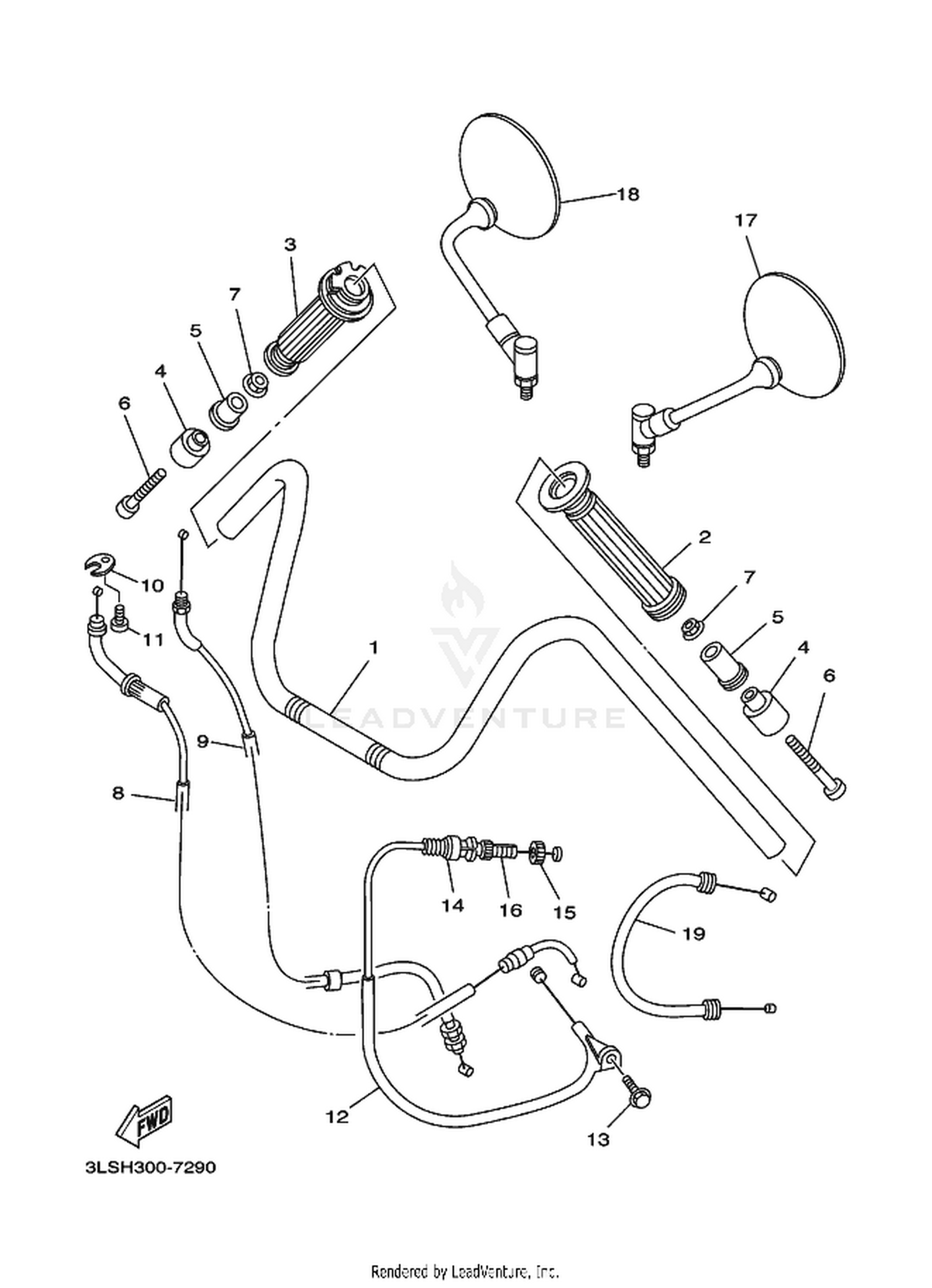 29 STEERING HANDLE  CABLE
