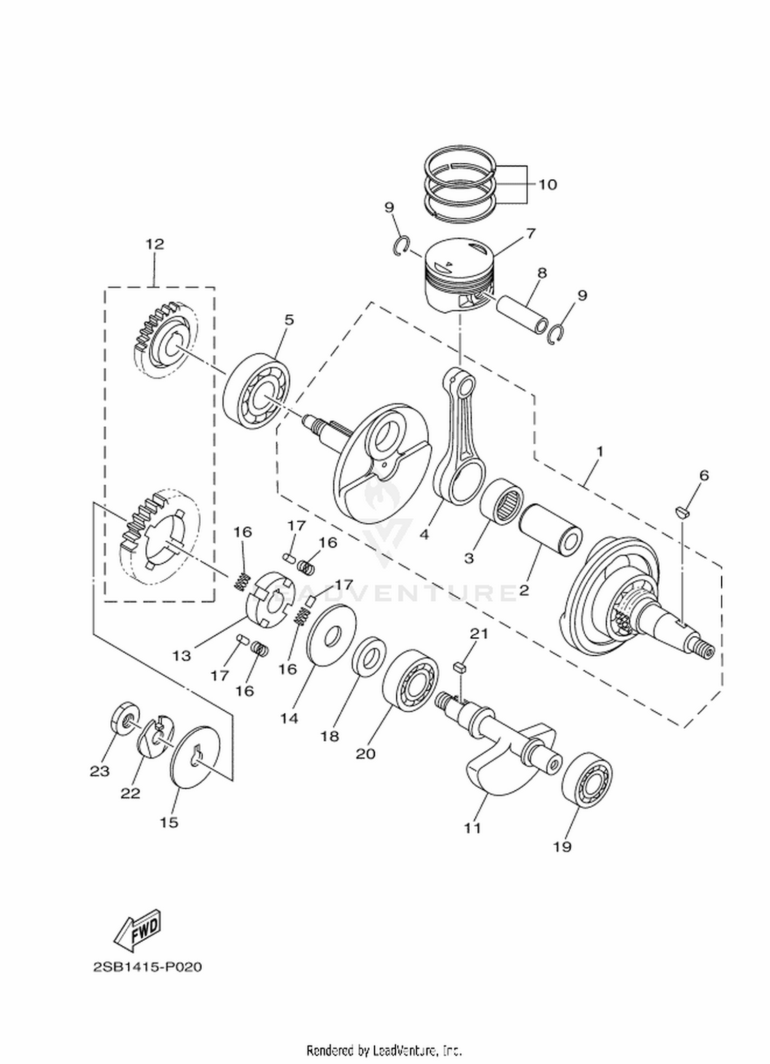 02 CRANKSHAFT  PISTON