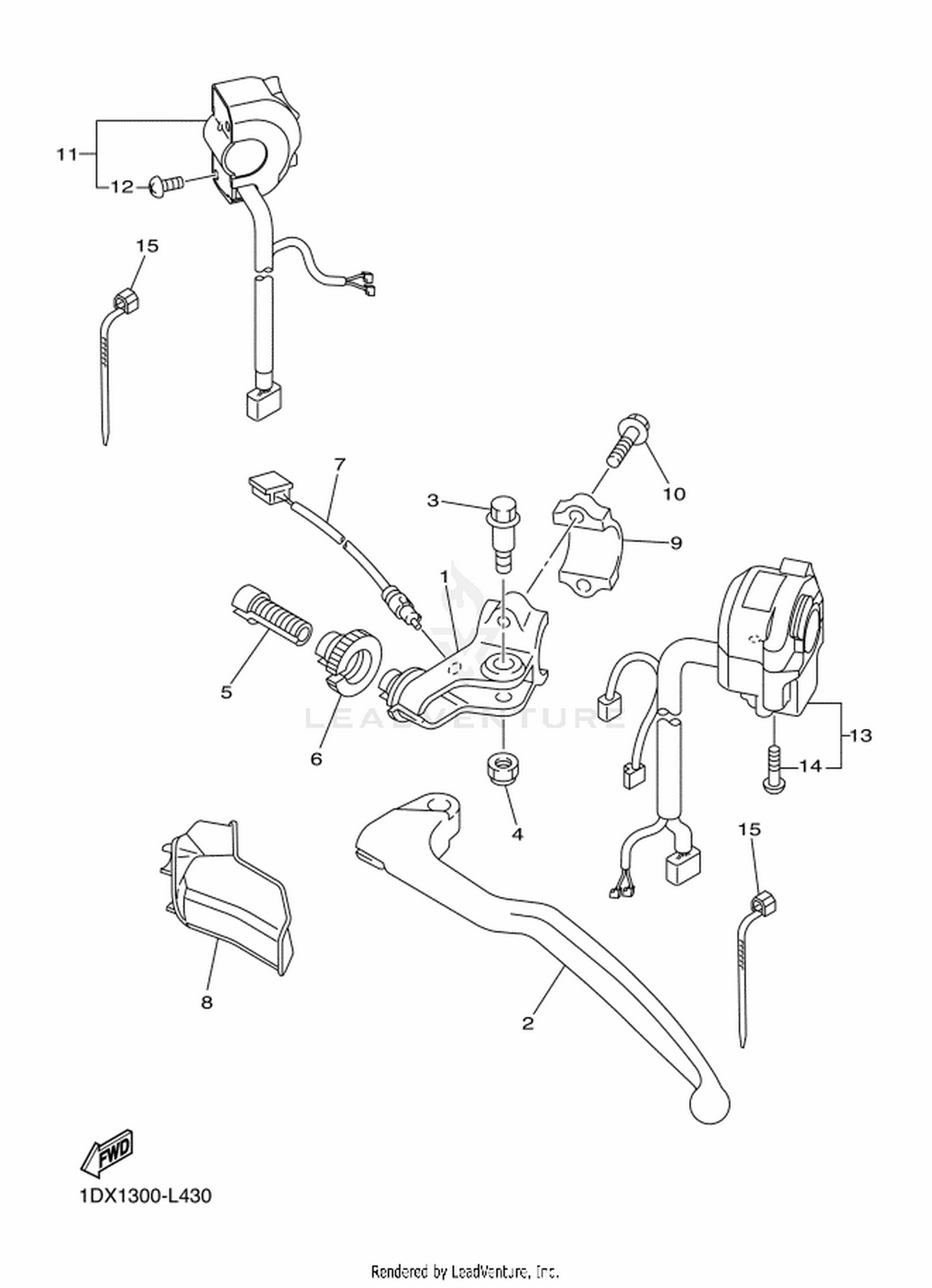 43 HANDLE SWITCH  LEVER