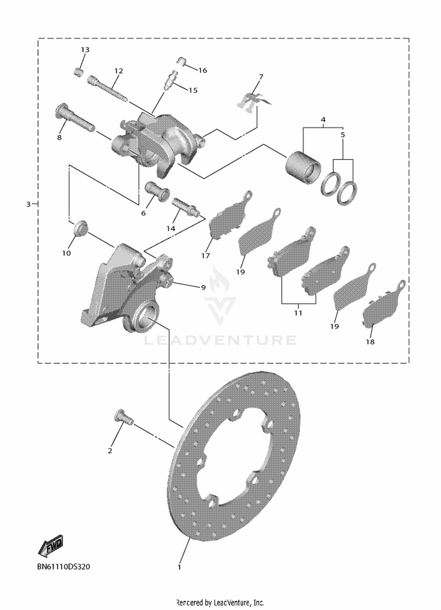 32 REAR BRAKE CALIPER
