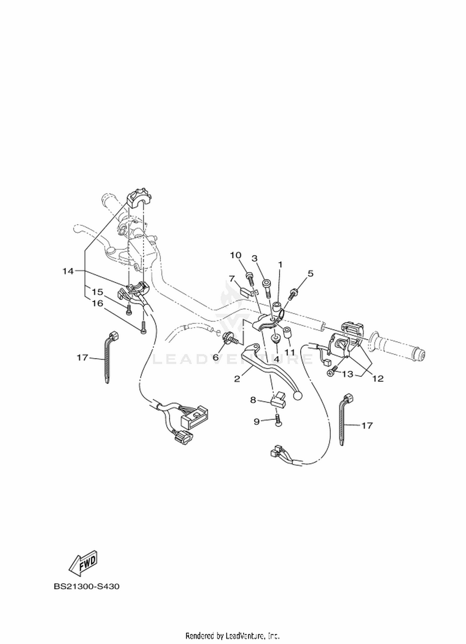 43 HANDLE SWITCH  LEVER