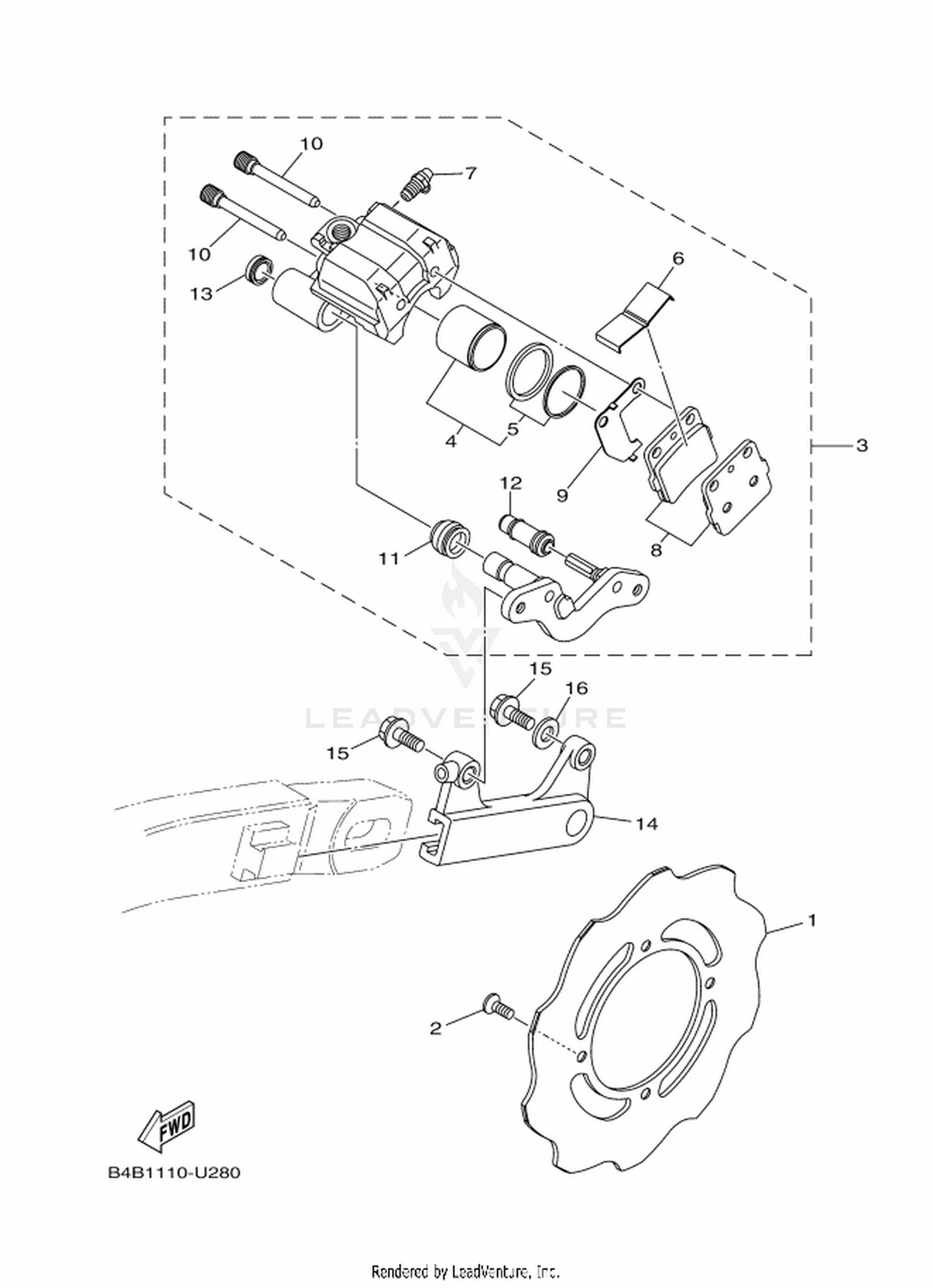28 REAR BRAKE CALIPER