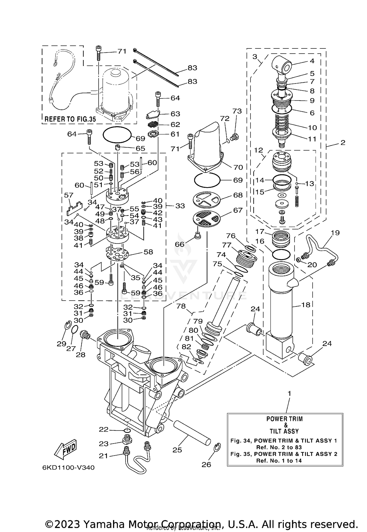 POWER TRIM TILT ASSY 1