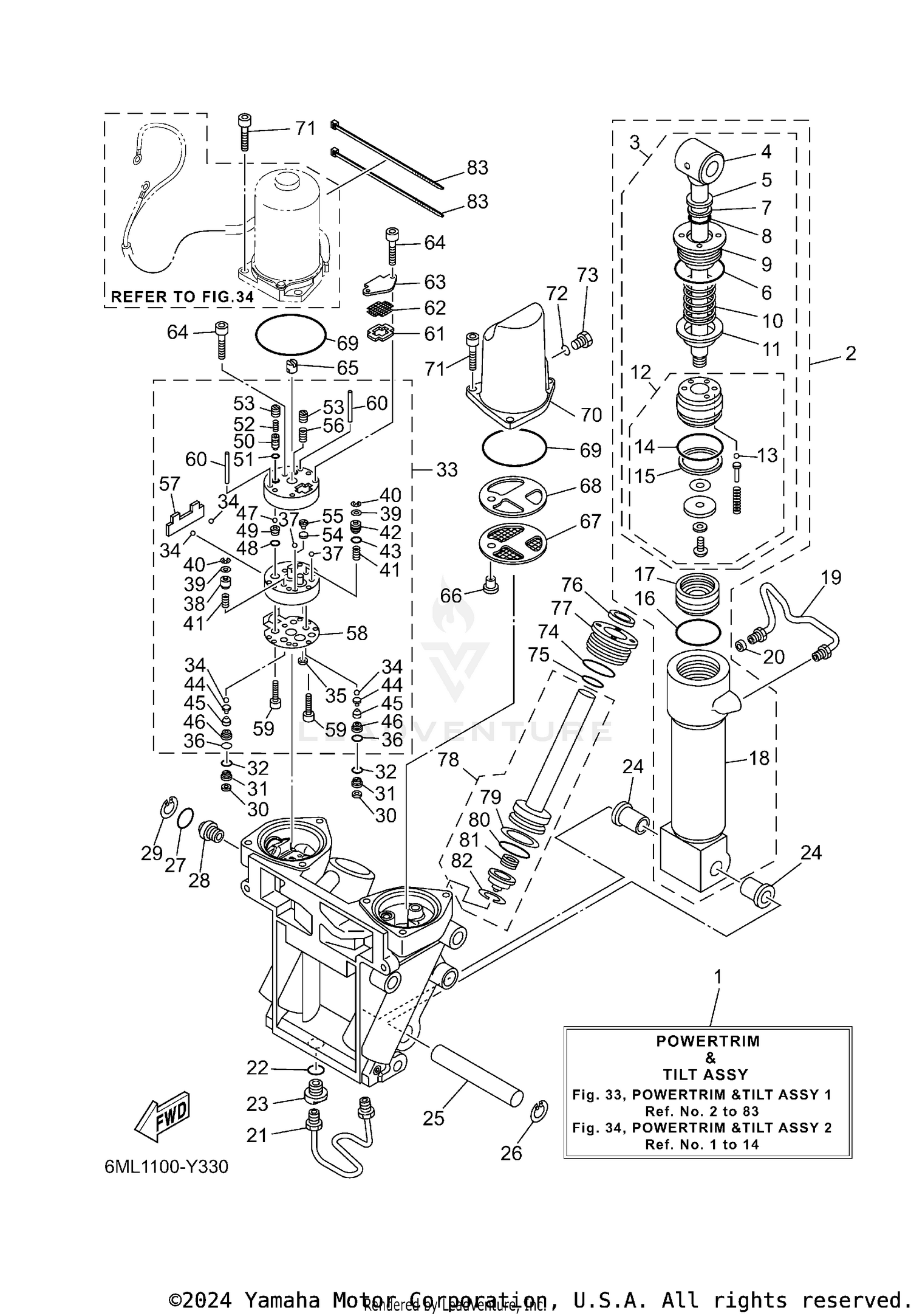 POWER TRIM TILT ASSY 1