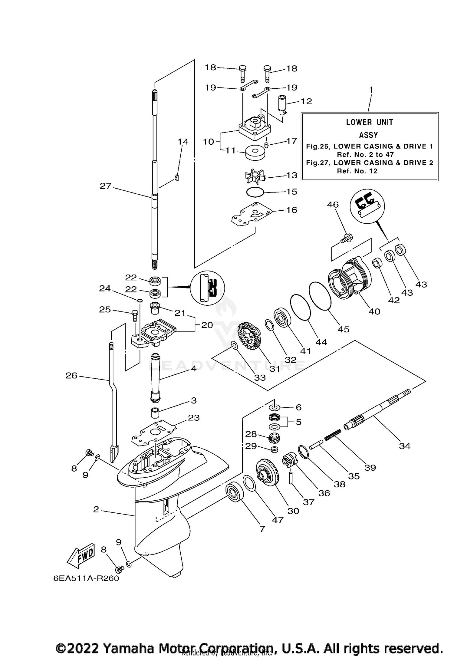 LOWER CASING DRIVE 1